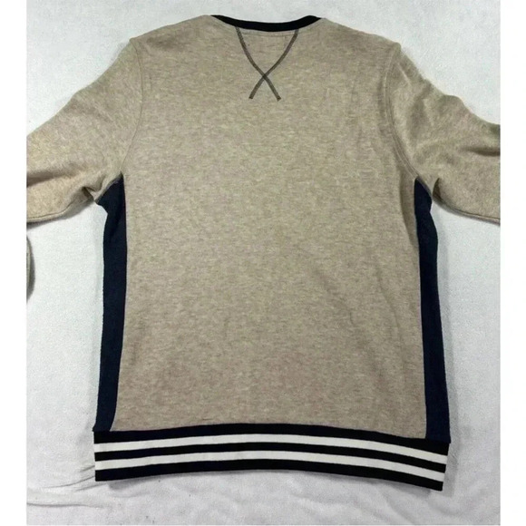 Paisley & Gray beige and navy weekender sweater slim fit XL - Picture 3 of 11